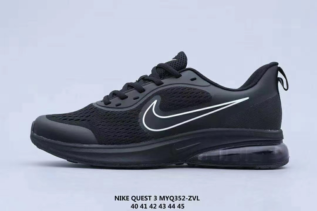 Nike Quest 3 MYQ Black White Shoes - Click Image to Close